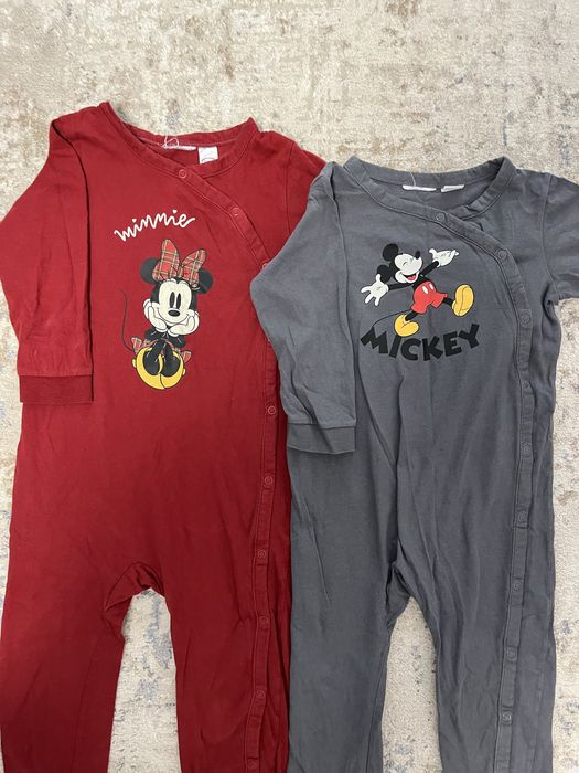 Salopete cu capse Mickey si Minnie 92cm