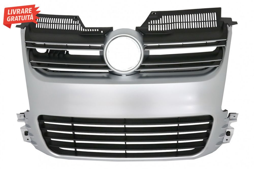 Grila Centrala VW Golf 5 V (2003-2007) R32 Design Brushed Aluminium