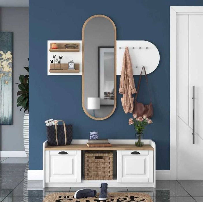 К-т за Антре, Шкаф за обувки и Закачалка с огледало Puzzle-home -ПРОМО
