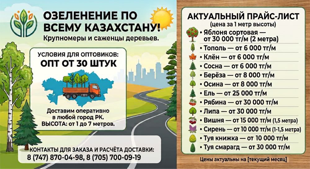 Саженцы оптом от 30 штук