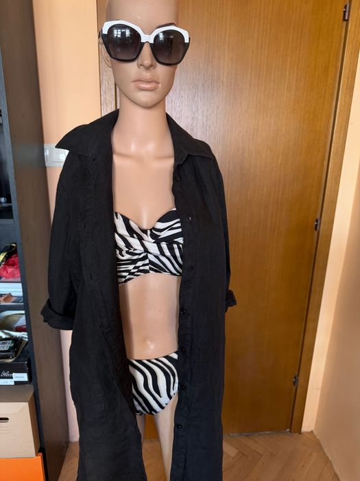 Черна ленена туника Escada Sport, размер S