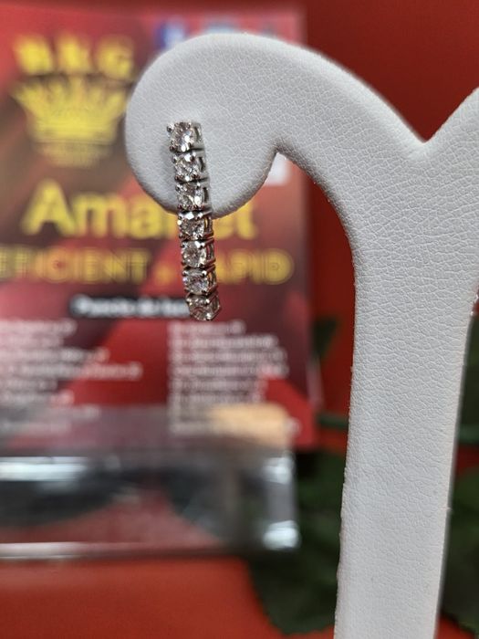 Cercei aur 18K cu pietre prețioase Amanet BKG