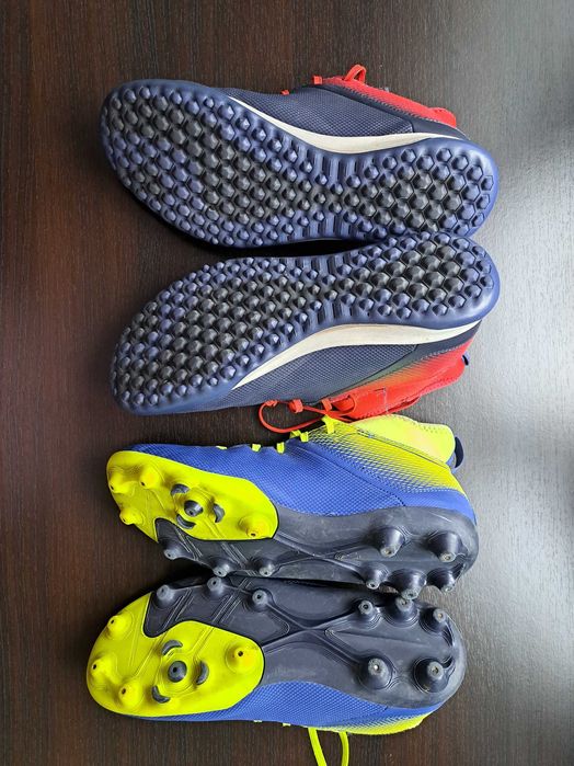 2 perechi ghete fotbal Decathlon, marimea 38