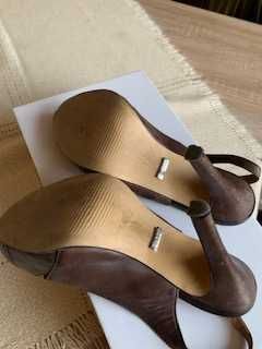 Дамски обувки  от естествена кожа - кафяви