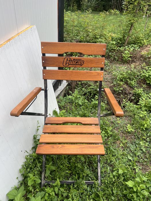 Scaun pliabil metal+lemn