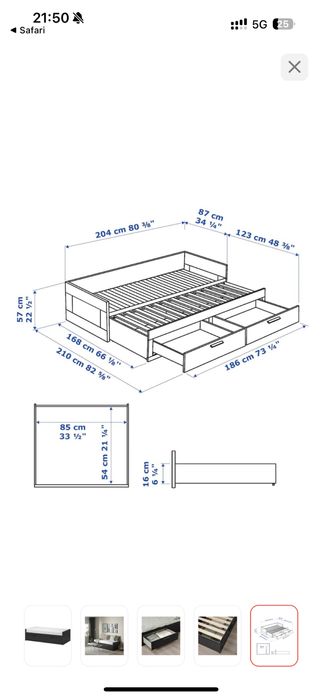 Кровать Ikea Brimnes Икеа
