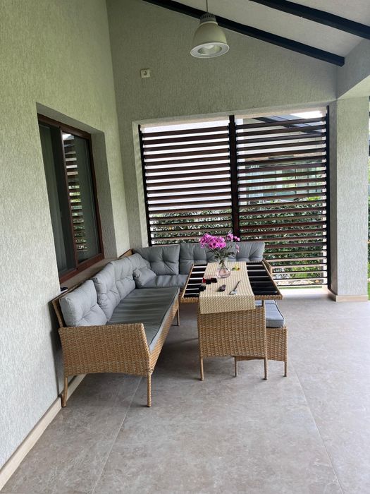 Set mobilier terasă/grădină BERNO – ratan, ca nou, foarte puțin folosit