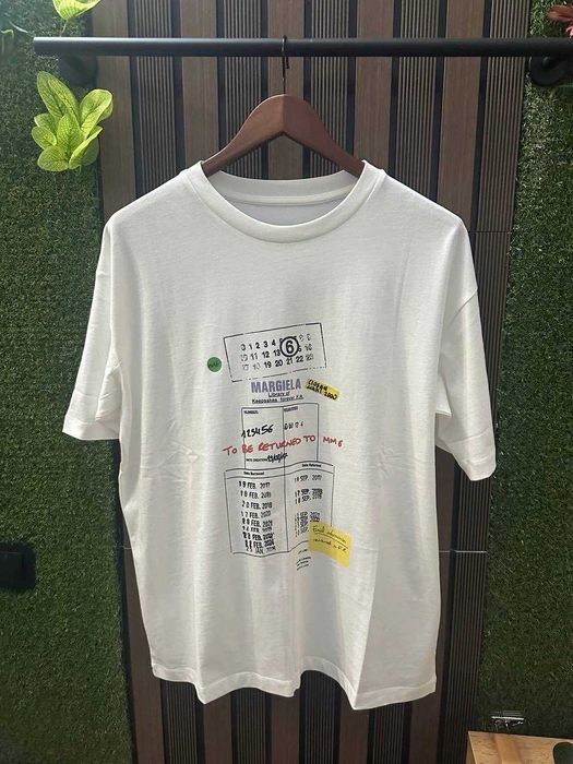 Тениска Maison Margiela (бяла/черна)
