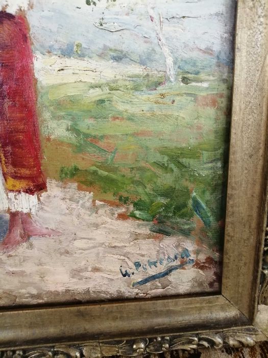 Tablou Gheorghe Petrașcu (1872 - 1949) Țărăncuța, ulei pe carton