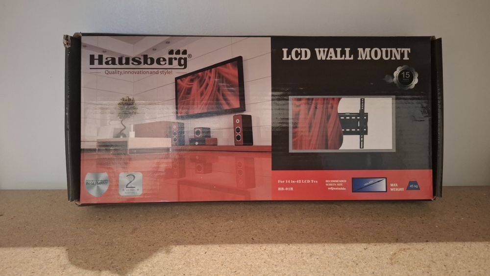 Suport TV de Perete Hausberg HB-01R, Reglabil, pentru Diagonale 14-42