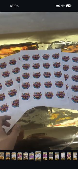 Nakleyka ,Etiketka(sticker),Vizitka, Qodoqlash (Upakovka)