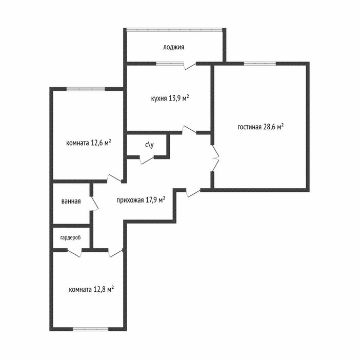 3-х ком жк.Керемет 96,5 м2