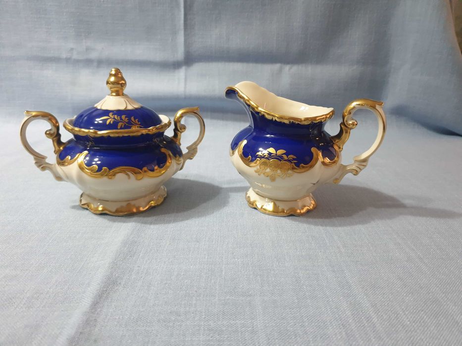 Порц. супник,плато и черпак , Захарница и латиера Severin Handgemalt