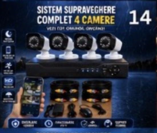 Vindem si Montam Camere Supraveghere Video KIT Complet 4/8/12 CAMERE