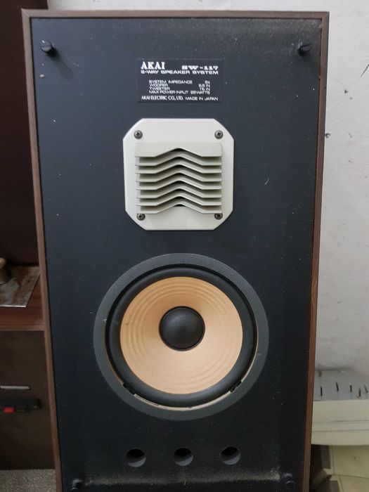Boxe AKAI SW-117 2-Way Speaker System 8 Ohm 25 Watts Vintage Japan