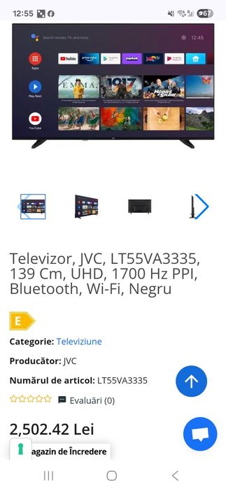 Tv JVC Bluetooth wifi etc