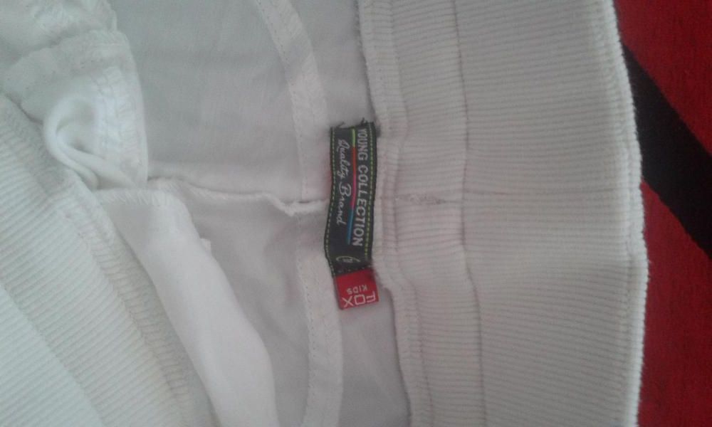 Бял сатенен панталон Fox kids ръст 158см