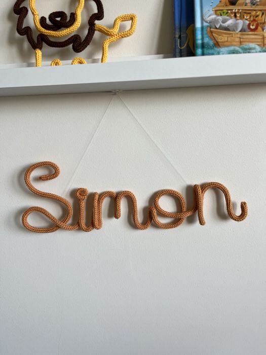 Decor nume tricotat personalizat