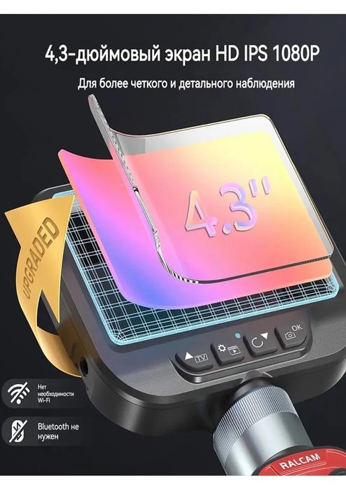 Видеоэндоскоп RALCAM 720°, sd 32gb. Эндоскопия.