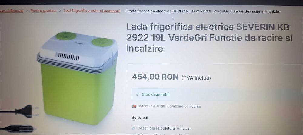 Lada frigorifica electrica SEVERIN KB2922 20L functie racire incalzire