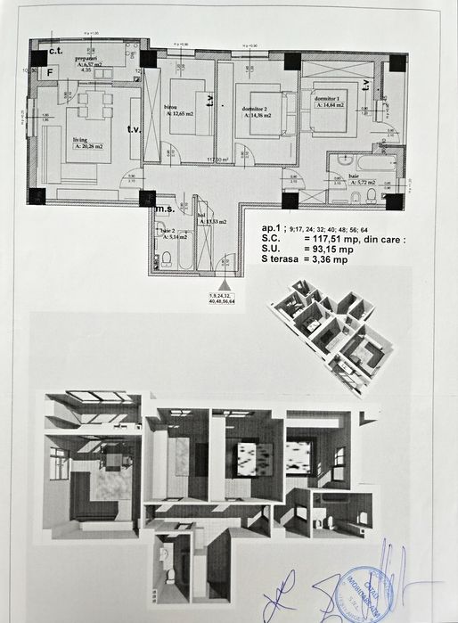 Apartament 3 camere Pitești