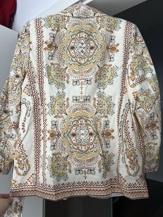 Zara XL sacou statement bumbac in vascoza mandala pret eticheta 89€