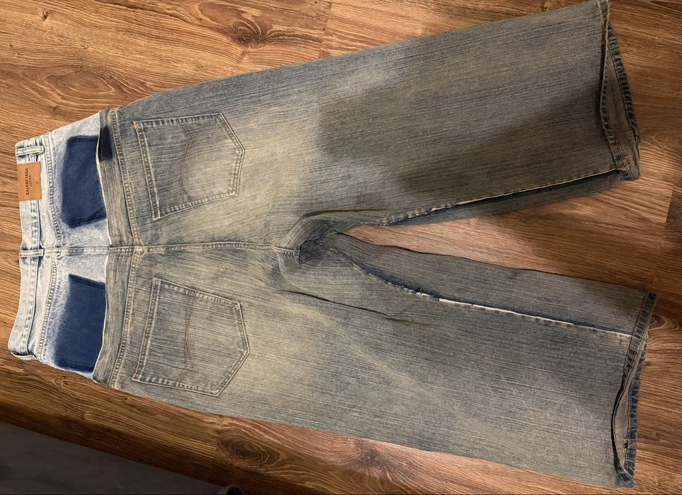 Джинсы бэгги от mvt cut up blue