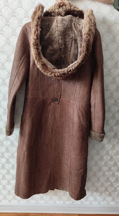Оригинальня кожанная дубленка
