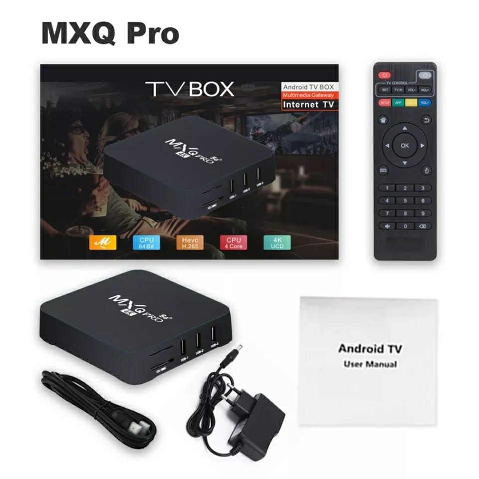 Tv box MXQ смарт приставка на Андроиде для телевизора ТВ бокс каналы: 8 .