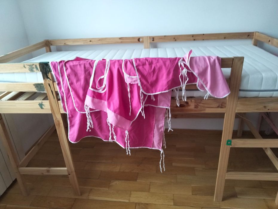 Pat 90x200 + saltea Jysk + 2 lenjerii din bumbac