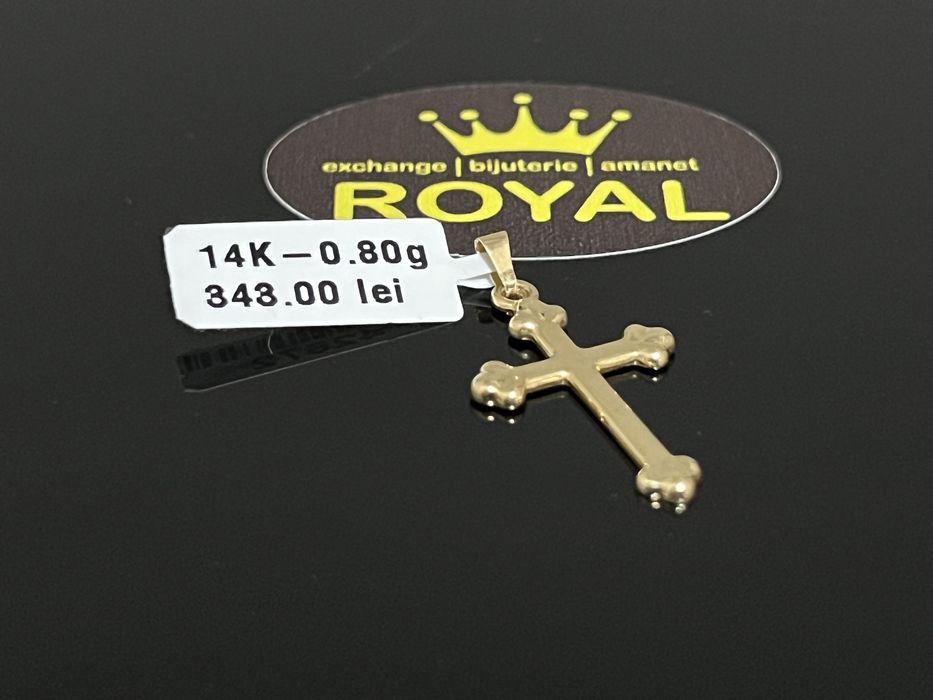 Bijuteria Royal CB : Pandantiv cruce aur 14K 0,80 grame