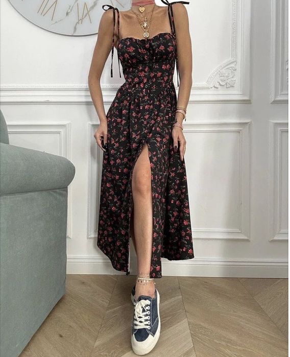 Rochită de vara, cu imprimeu floral