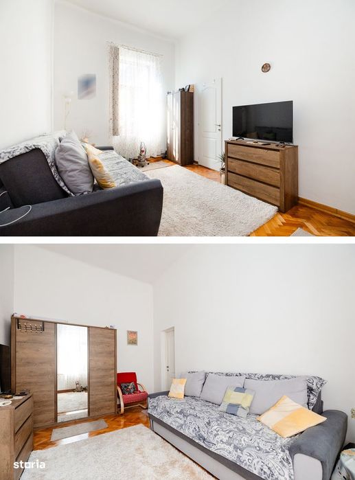 Apartament 1 camera, etaj 2, termoteca, central - M.Eminescu