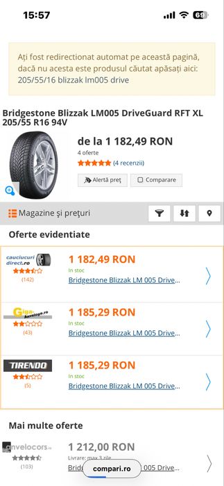 Anvelope iarna 205/55/16 Bridgestone Blizzak LM-005 205 55 16 R 16