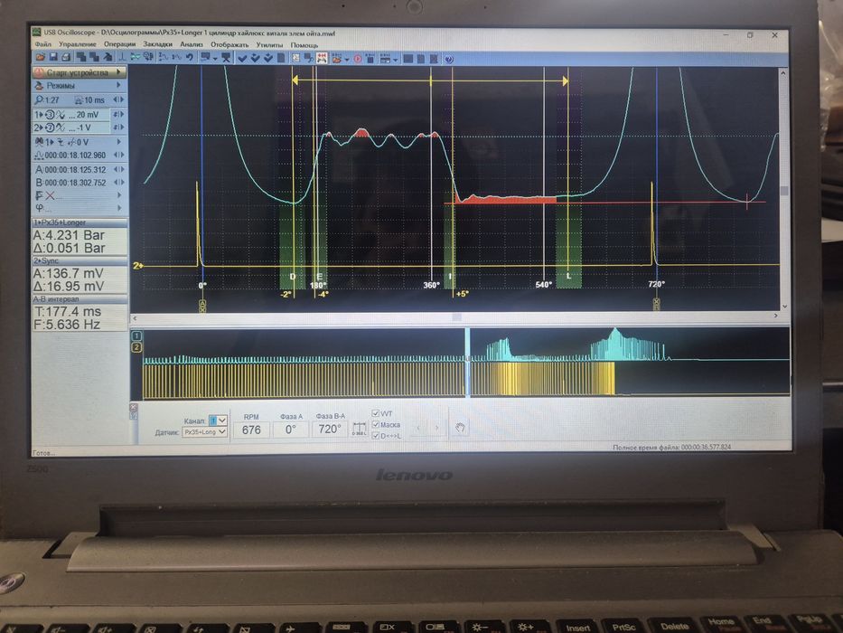 Осциллограф Постоловского (мотор тестер)
