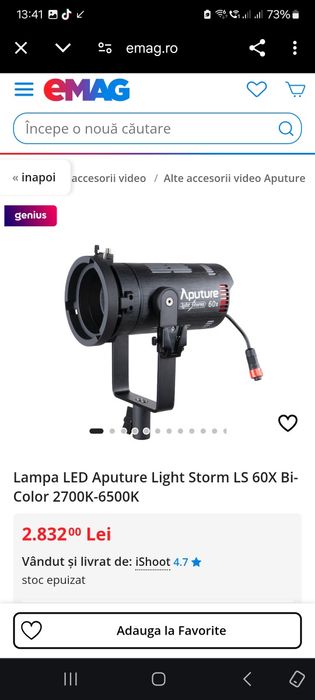 Chit lumini studio/foto Aputure Light Storm 60 D/Yongnuo digital yn600