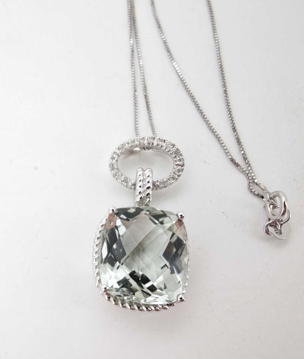 Colier aur 14k cu Diamante si Amethyst 10.10ct oferta Black Friday!