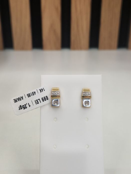 Cercei Aur 14k Greutate 1.25gr Garantie!#48185