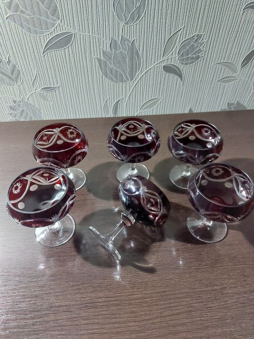 Vand Set Pahare Cristal Rubin