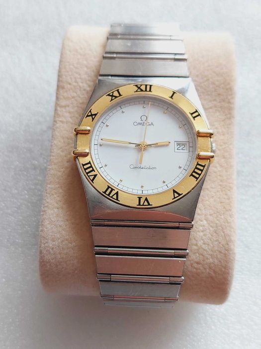 Omega Constellation-часовник Омега кварц- стомана и златна гривна 18к.