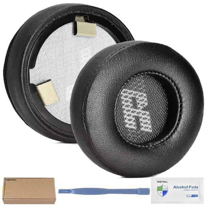 Set 2 bureti pentru casti JBL Live 675NC / Live 670NC / Live 460NC, On-Ear - Spuma cu memorie - Piele ecologica