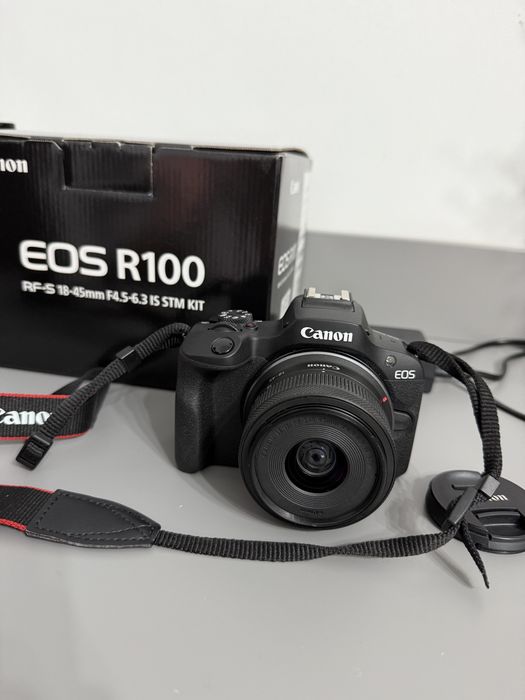 Canon EOS R100 + obiectiv 18-45mm | ca nou | ideal vlog/foto