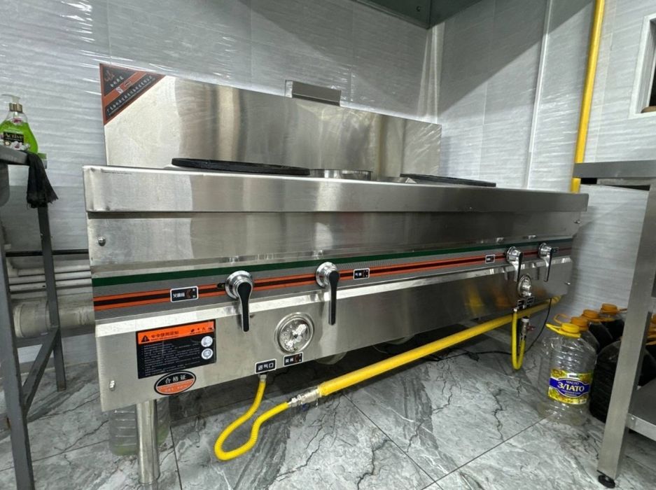 Канфорка WOK 1,8 м (2 талик) (1 раковина)  Wok вок плита для лагман