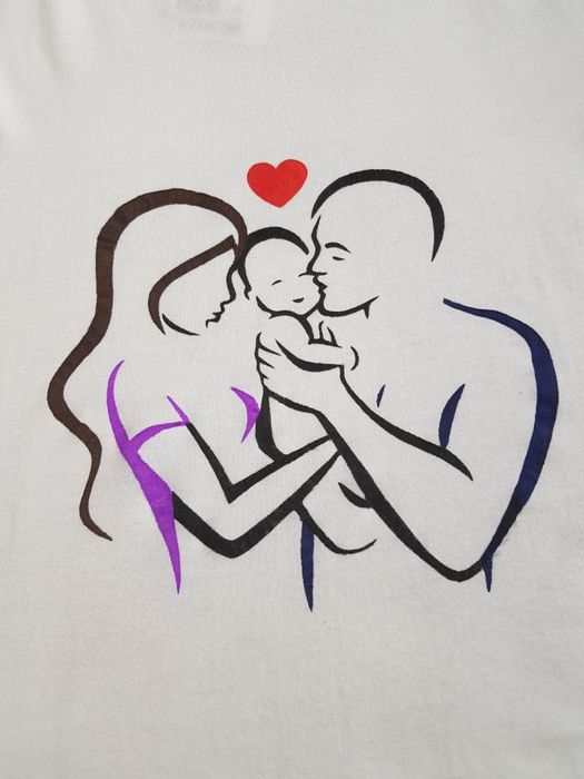 Tricou pictat pe comandă (maternitate/familie/gravidute)