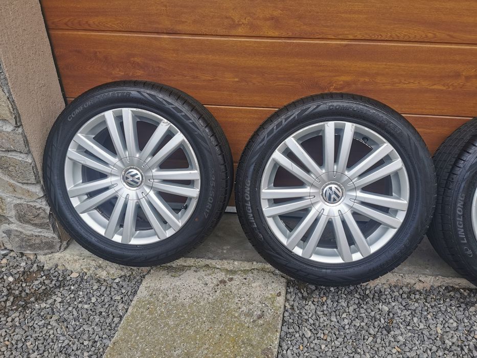 Jante originale Vw R17" cu cauciucuri noi de vară 225/50/17