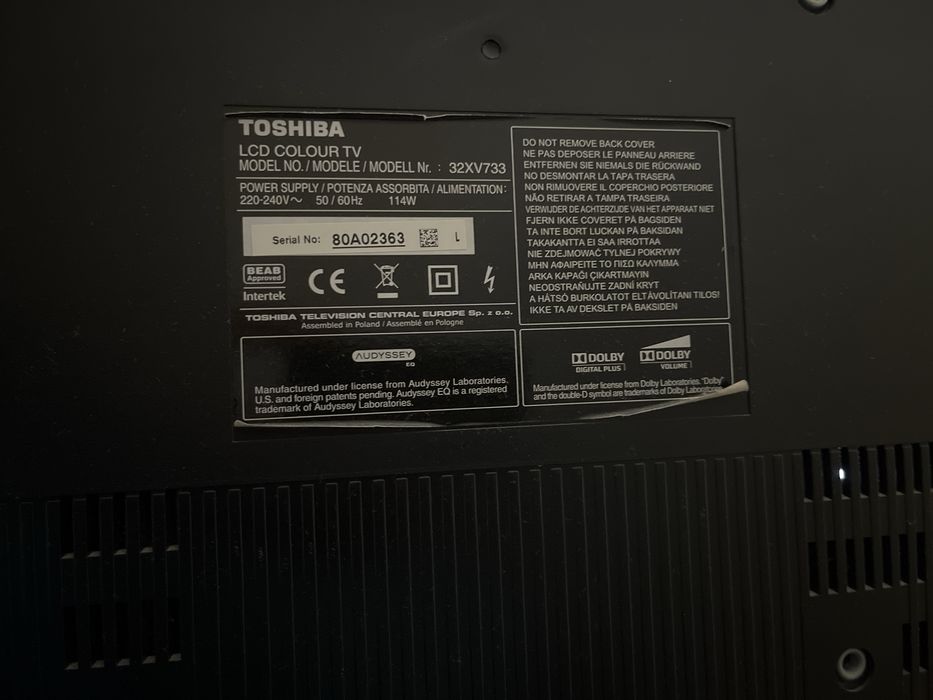 Toshiba Regza 32inch 32XV733