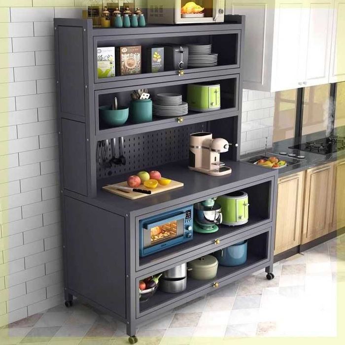 Кухонный сервант/Шкаф для хранения/Сервант с откидной дверцей вверх