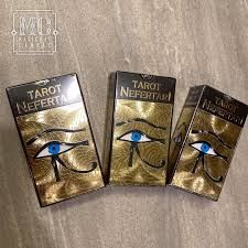 Tarotul de aur regina Nefertari,carti de tarot lux(aurii complet)SIGIL