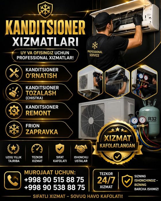 Kondetsioner ustanovka va tamirlash