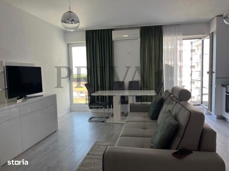 Apartament mobilat 3 camere, 63 mp, 2 balcoane, parcare boxa, Torontal